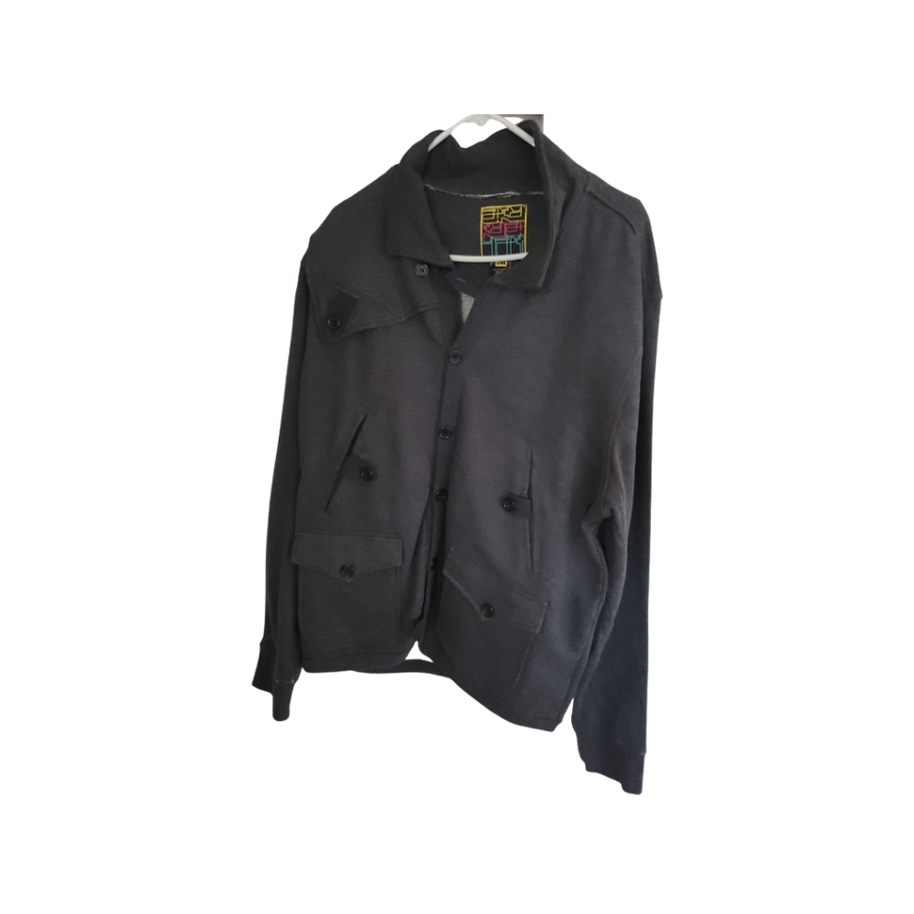 AKD Grey Button Up Sweater 2XL